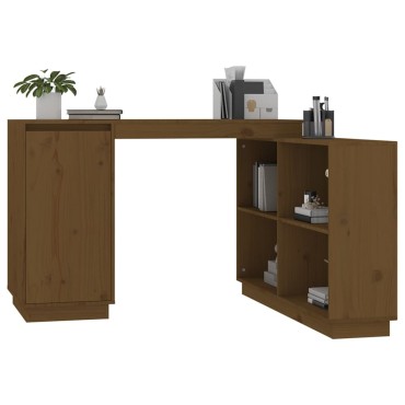 vidaXL Γραφείο Καφέ Μελί 110x50x75cm από Μασίφ Ξύλο Πεύκου 1 τεμ.