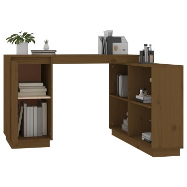 vidaXL Γραφείο Καφέ Μελί 110x50x75cm από Μασίφ Ξύλο Πεύκου 1 τεμ.