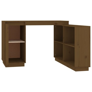 vidaXL Γραφείο Καφέ Μελί 110x50x75cm από Μασίφ Ξύλο Πεύκου 1 τεμ.