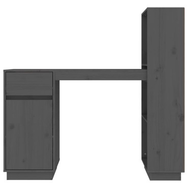 vidaXL Γραφείο Γκρι 110x53x117cm από Μασίφ Ξύλο Πεύκου 1 τεμ.