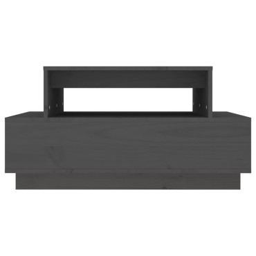 vidaXL Τραπεζάκι Σαλονιού Γκρι 80x55x40,5cm από Μασίφ Ξύλο Πεύκου 1 τεμ.