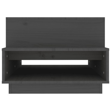 vidaXL Τραπεζάκι Σαλονιού Γκρι 80x55x40,5cm από Μασίφ Ξύλο Πεύκου 1 τεμ.