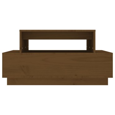 vidaXL Τραπεζάκι Σαλονιού Καφέ Μελί 80x55x40,5cm Μασίφ Ξύλο Πεύκου 1 τεμ.