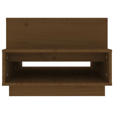 vidaXL Τραπεζάκι Σαλονιού Καφέ Μελί 80x55x40,5cm Μασίφ Ξύλο Πεύκου 1 τεμ.