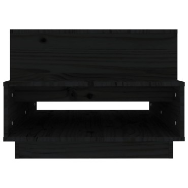 vidaXL Τραπεζάκι Σαλονιού Μαύρο 80x55x40,5cm από Μασίφ Ξύλο Πεύκου 1 τεμ.