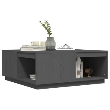 vidaXL Τραπεζάκι Σαλονιού Γκρι 100x101x40,5cm από Μασίφ Ξύλο Πεύκου 1 τεμ.