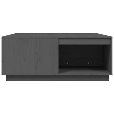 vidaXL Τραπεζάκι Σαλονιού Γκρι 100x101x40,5cm από Μασίφ Ξύλο Πεύκου 1 τεμ.
