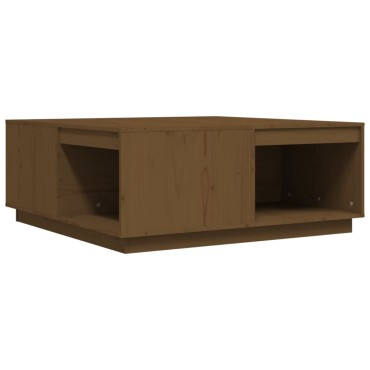 vidaXL Τραπεζάκι Σαλονιού Καφέ Μελί 100x101x40,5cm Μασίφ Ξύλο Πεύκου 1 τεμ.