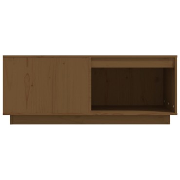 vidaXL Τραπεζάκι Σαλονιού Καφέ Μελί 100x101x40,5cm Μασίφ Ξύλο Πεύκου 1 τεμ.