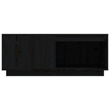 vidaXL Τραπεζάκι Σαλονιού Μαύρο 100x101x40,5cm από Μασίφ Ξύλο Πεύκου 1 τεμ.