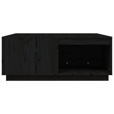 vidaXL Τραπεζάκι Σαλονιού Μαύρο 100x101x40,5cm από Μασίφ Ξύλο Πεύκου 1 τεμ.