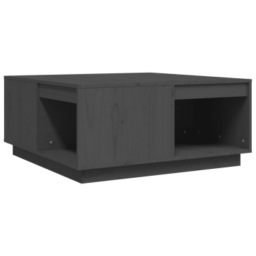 vidaXL Τραπεζάκι Σαλονιού Γκρι 80x81x36,5cm από Μασίφ Ξύλο Πεύκου 1 τεμ.