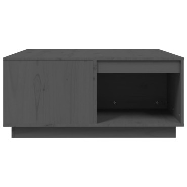 vidaXL Τραπεζάκι Σαλονιού Γκρι 80x81x36,5cm από Μασίφ Ξύλο Πεύκου 1 τεμ.