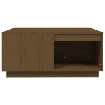 vidaXL Τραπεζάκι Σαλονιού Καφέ Μελί 80x81x36,5cm Μασίφ Ξύλο Πεύκου 1 τεμ.