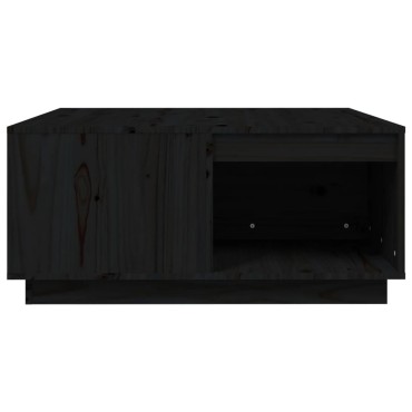 vidaXL Τραπεζάκι Σαλονιού Μαύρο 80x81x36,5cm από Μασίφ Ξύλο Πεύκου 1 τεμ.