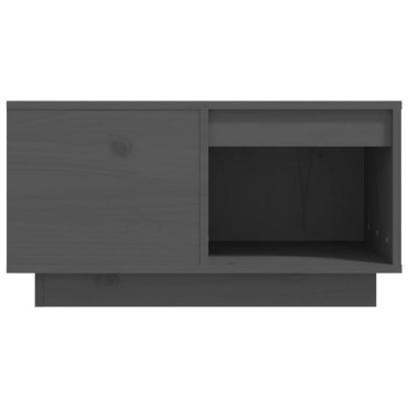vidaXL Τραπεζάκι Σαλονιού Γκρι 60x61x32,5cm από Μασίφ Ξύλο Πεύκου 1 τεμ.