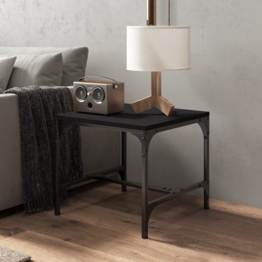 vidaXL Τραπεζάκι Σαλονιού Μαύρο 50x50x35cm από Επεξεργασμένο Ξύλο 1 τεμ.