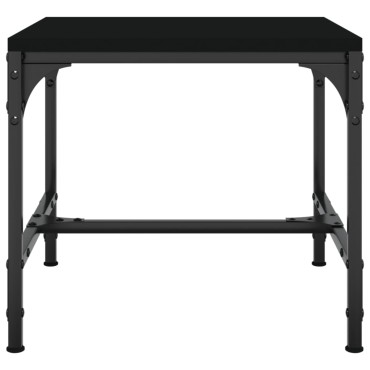 vidaXL Τραπεζάκι Σαλονιού Μαύρο 50x50x35cm από Επεξεργασμένο Ξύλο 1 τεμ.