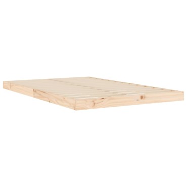 vidaXL Πλαίσιο Κρεβατιού 120x190cm Ημίδιπλο από Μασίφ Ξύλο Πεύκου 1 τεμ. - Μονό