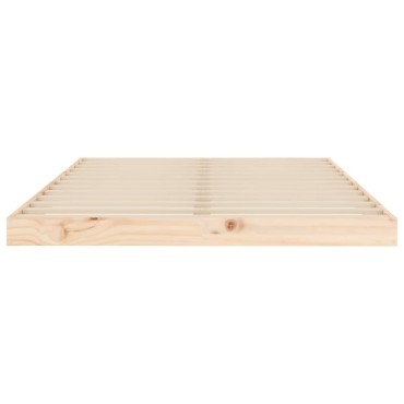 vidaXL Πλαίσιο Κρεβατιού 120x190cm Ημίδιπλο από Μασίφ Ξύλο Πεύκου 1 τεμ. - Μονό