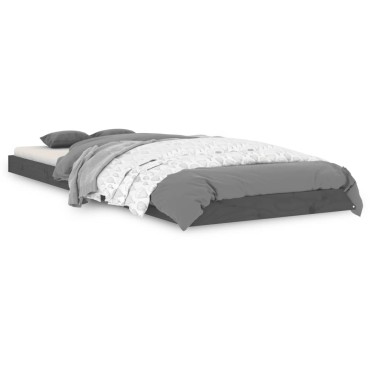 vidaXL Πλαίσιο Κρεβατιού Καφέ 75x190cm Ξύλο Πεύκου Small Single 1 τεμ. - Μονό
