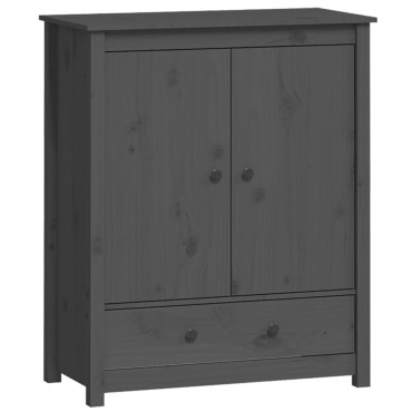 vidaXL Ντουλάπι Γκρι 83x41,5x100cm από Μασίφ Ξύλο Πεύκου 1 τεμ.