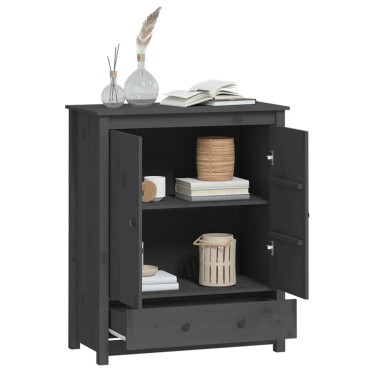 vidaXL Ντουλάπι Γκρι 83x41,5x100cm από Μασίφ Ξύλο Πεύκου 1 τεμ.