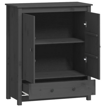 vidaXL Ντουλάπι Γκρι 83x41,5x100cm από Μασίφ Ξύλο Πεύκου 1 τεμ.