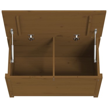 vidaXL Κουτί Αποθήκευσης Καφέ Μελί 80x40x45,5cm από Μασίφ Ξύλο Πεύκου 1 τεμ.