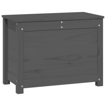 vidaXL Κουτί Αποθήκευσης Μαύρο 60x32x45,5cm από Μασίφ Ξύλο Πεύκου 1 τεμ.