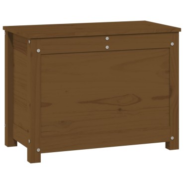 vidaXL Κουτί Αποθήκευσης Καφέ Μελί 60x32x45,5cm από Μασίφ Ξύλο Πεύκου 1 τεμ.