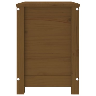 vidaXL Κουτί Αποθήκευσης Καφέ Μελί 60x32x45,5cm από Μασίφ Ξύλο Πεύκου 1 τεμ.