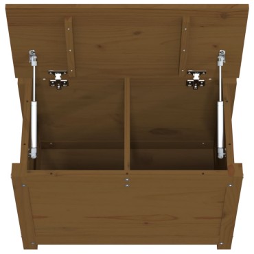vidaXL Κουτί Αποθήκευσης Καφέ Μελί 60x32x45,5cm από Μασίφ Ξύλο Πεύκου 1 τεμ.