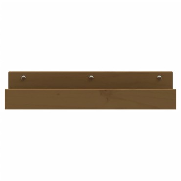 vidaXL Ράφια Τοίχου 2 τεμ. Καφέ Μελί 50x12x9cm Μασίφ Ξύλο Πεύκου