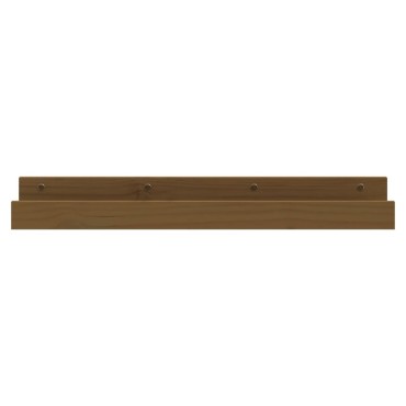 vidaXL Ράφια Τοίχου 2 τεμ. Καφέ Μελί 80x12x9cm Μασίφ Ξύλο Πεύκου