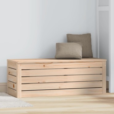 vidaXL Κουτί Αποθήκευσης 89x36,5x33cm από Μασίφ Ξύλο Πεύκου 1 τεμ.
