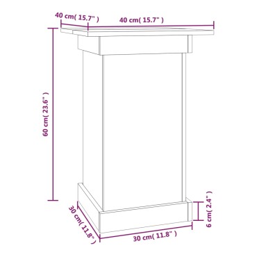 vidaXL Βάση Λουλουδιών Λευκό 50x27x10 εκ. από Μασίφ Ξύλο Πεύκου