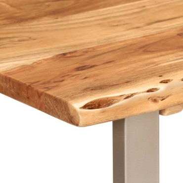 vidaXL Τραπεζαρία 110x50x76cm από Μασίφ Ξύλο Ακακίας 1 τεμ.