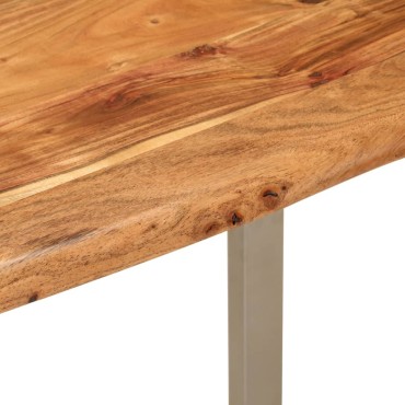 vidaXL Τραπεζαρία 110x50x76cm από Μασίφ Ξύλο Ακακίας 1 τεμ.