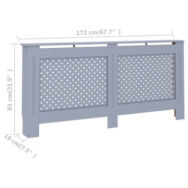 vidaXL Κάλυμμα Καλοριφέρ Ανθρακί 172 x 19 x 81,5 εκ. από MDF