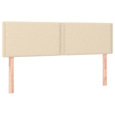 vidaXL Κρεβάτι Boxspring με Στρώμα Κρεμ 140x190 εκ. Υφασμάτινο