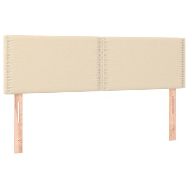 vidaXL Κρεβάτι Boxspring με Στρώμα Κρεμ 140x200 εκ. Υφασμάτινο