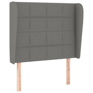 vidaXL Κρεβάτι Boxspring με Στρώμα Σκούρο Γκρι 100x200 εκ. Υφασμάτινο