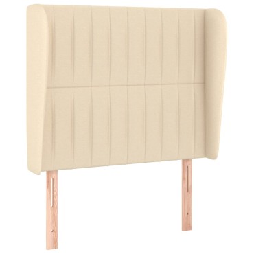 vidaXL Κρεβάτι Boxspring με Στρώμα Κρεμ 80x200cm Υφασμάτινο 1 τεμ. - Μονό