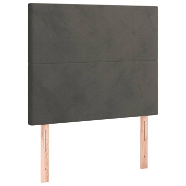 vidaXL Κρεβάτι Boxspring με Στρώμα Σκούρο Γκρι 80x200 εκ. Βελούδινο