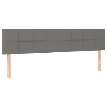 vidaXL Κρεβάτι Boxspring με Στρώμα Σκούρο Γκρι 160x200 εκ Υφασμάτινο