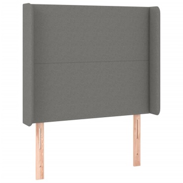 vidaXL Κρεβάτι Boxspring με Στρώμα Σκούρο Γκρι 80x200 εκ. Υφασμάτινο