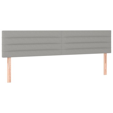 vidaXL Κρεβάτι Boxspring με Στρώμα & LED Αν.Γκρι 160x200 εκ Υφασμάτινο