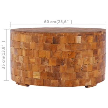 vidaXL Τραπεζάκι Σαλονιού 60x60x35cm από Μασίφ Ξύλο Teak 1 τεμ.