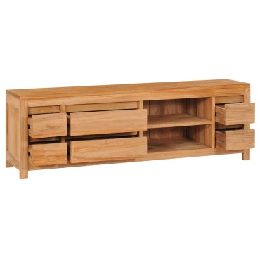 vidaXL Έπιπλο Τηλεόρασης 120x30x40cm από Μασίφ Ξύλο Teak